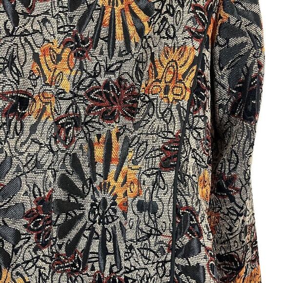 Coldwater Creek Womens Whimsigoth Velvet Floral Suit Jacket Blazer Ribbed sz S - Picture 5 of 16